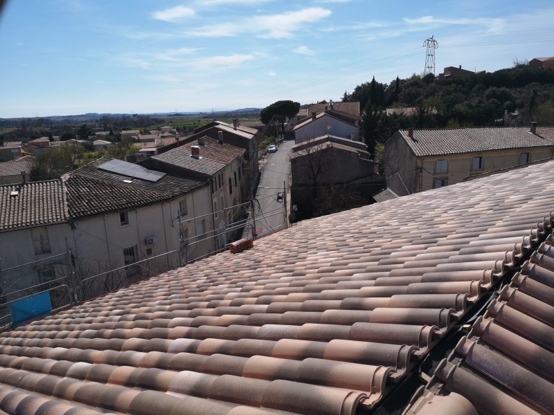 rénovation charpente et couverture à Laurens