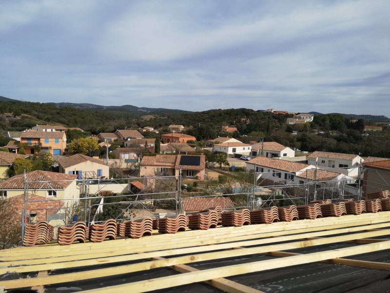 rénovation charpente et couverture à Laurens